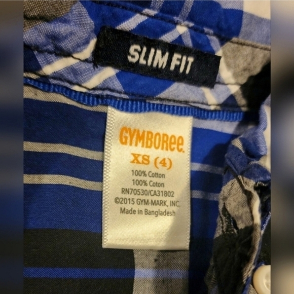 Gymboree Boys Plaid Button up Long Sleeve Shirt. Slim fit.‎ Size 4 XS - Picture 5 of 5